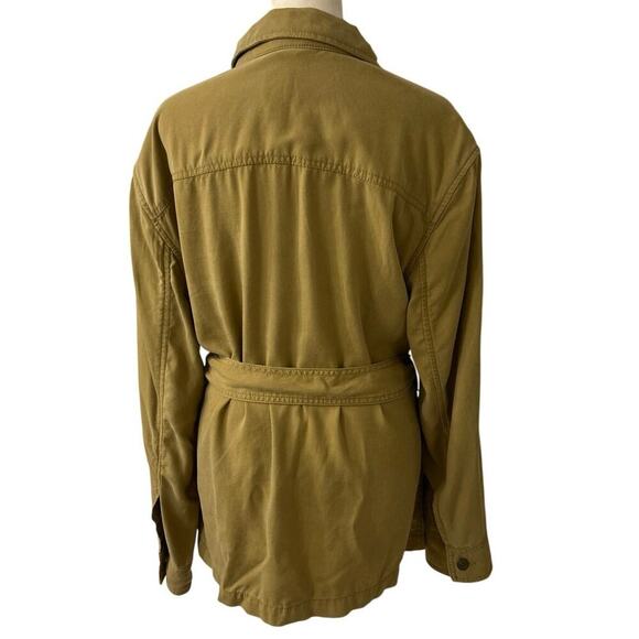 Gap Tan Tencel Tie Belt Utility Jacket Lightweight Casual Transitional Medium - Picture 4 of 15